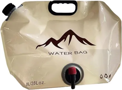 Obrázok produktu pre Skladací kanister na vodu 8 l, khaki, s kohútikom, pre kempovanie
