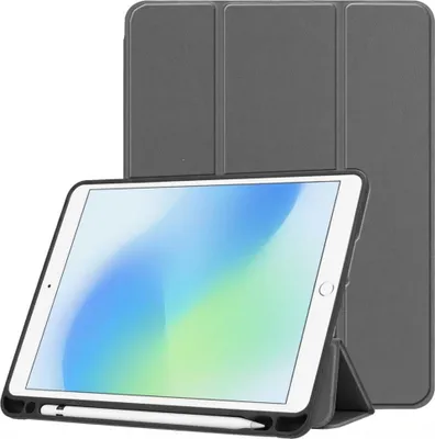 Productafbeelding van imoshion Trifold Bookcase voor de Apple iPad 6 (2018) 9.7 inch / iPad 5 (2017) 9.7 inch / Air 2 (2014)/Air 1 (2013) - Grijs
