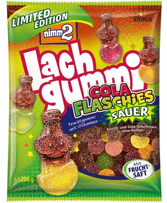 Produktbild von nimm2 Lachgummi Cola Flaschies sauer 200g