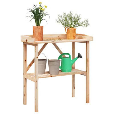 Obrázek produktu pro Sázecí stolek s policí 78x38x82,5 cm z masivního jedlového dřeva