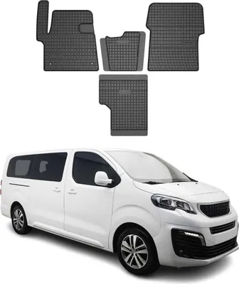 Image de Tapis de Sol pour Peugeot Traveller 2016-2022 Noir Caoutchouc
