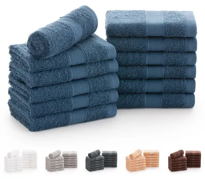 Productafbeelding van Todocama - 12 handdoeken (30 x 30 cm), 100% katoen, zacht en absorberend, 550