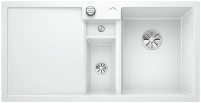 Produktbild von BLANCO Collectis 6S - Spüle - SILGRANIT - 1 1/2 Schüssel - Abfluss links - selbstentleerend - ohne Siph - Untertasse - Sortierbehälter - weiß