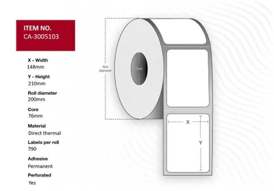 Adressrollen 148 x 210 mm, Kern 76 mm, Vinyl