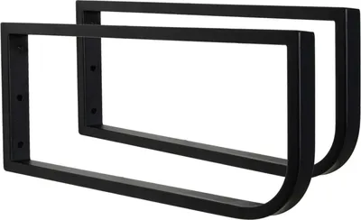 Produktbild von WILL Handtuchhalter 2er-Set aus Metall, 45 cm, Mattschwarz