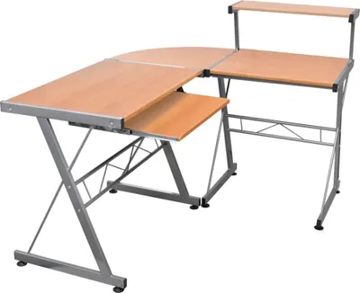 Obrázok produktu pre Rohový počítačový stôl hnedý 132x112x99 cm spracované drevo
