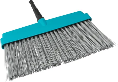 Produktbild von Gardena Terrassenbesen combisystem aus schlagfestem Kunststoff und robusten Borsten, Blau-Grau, Arbeitsbreite 32 cm, Gesamthöhe 25.5 cm, Länge 3.5 cm, für alle GARDENA combisystem-Stiele, witterungsbeständig, leicht