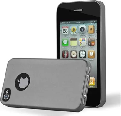 Produktbild von Cadorabo Schutzhülle für Apple iPhone 4 / 4S Hülle in Grau Handyhülle TPU Silikon Etui Cover Case