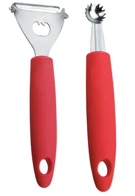 Produktbild von Tomatenschäler + Tomatenentstieler mit Softgriff