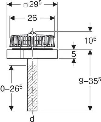 Produktbild von Geberit 359107001 Pluvia Dachwassereinlauf