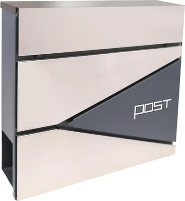 Obrázok produktu pre Poštová schránka 371x362x105mm Zn+nerezová oceľ s otvorom na noviny