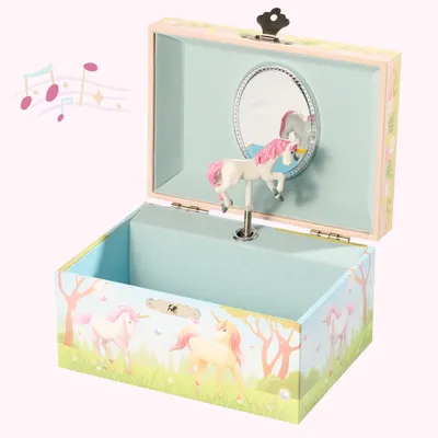 Produktbild von ChimeDream Musikdose mit tanzendem Einhorn & Schmuckkästchen "Twinkle Star Melodie" | Geschenk