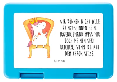 Produktbild von Mr. & Mrs. Panda Snackbox Einhorn Prinzessin - Weiß - Geschenk, Geburtstag, Vesperbox, Deko, Bento Box, Lunchbox, Monat, Geburtstagsgeschenk, Pausenbox, Frischhaltedose