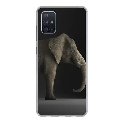 Produktbild von MuchoWow® Handyhülle Schutzhülle Hülle für Samsung Galaxy A71 Elefant - Tiere - Licht Silikon Softcase Handy Hülle - Kartenbesitzer