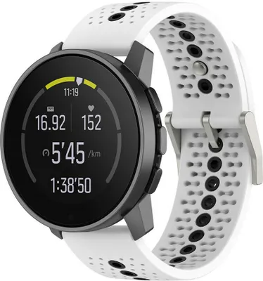 Produktbild von Strap-it Suunto 9 Peak Silikonarmband (Weiß/Schwarz)