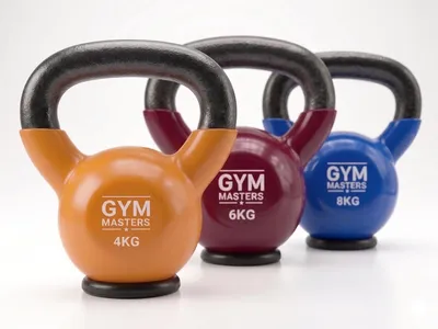 Imagen del producto de Conjunto de mancuernas kettlebell con revestimiento de vinilo, de 2 a 10 kg, con base de goma antideslizante, para entrenamiento de fuerza