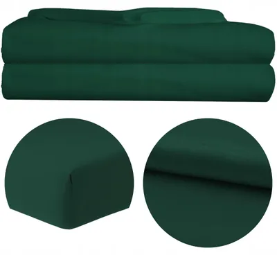 Produktbild von Bettlaken - Spannbettlaken - Mikrofibra - Dunkelgrün - 120g/m2 - 160x200 cm - Hochwertiges