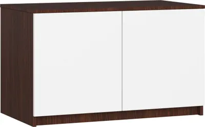 Produktbild von Schrankaufsatz für Kleiderschrank AKORD S90 Wenge Front Weiß B90 x H55 x T51 cm