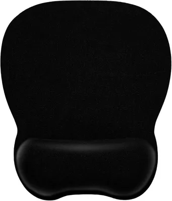 Produktbild von Mauspad - Rutschfest - Ergonomisch mit Handgelenkauflage - Gel Handballenauflage - Unterlage - Schwarz - 25 x 19 cm