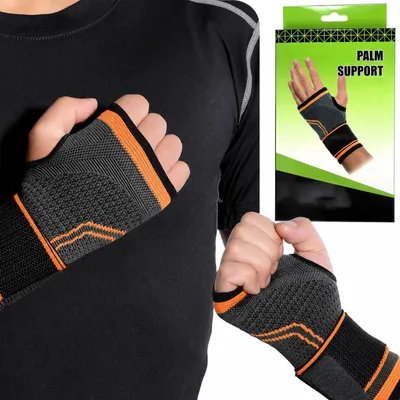 Obrázok produktu pre Bandáž zápästia stabilizátor ortéza na ruku športová oranžová M L