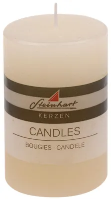 Produktbild von Stumpenkerze "Raureif" Creme 100/68 mm