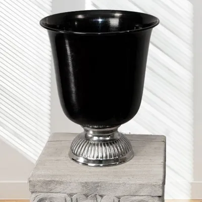 Produktbild von Pokalvase, Schwarz, klein, Eisen, Aluminium Fuss, Pokal, Dekoration