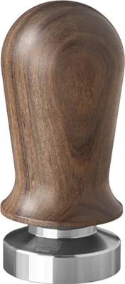 Produktbild von scarlet espresso | Tamper »Perfetto« für Barista; auf 35 lbs Anpressdruck kalibiriert; mit Alu- oder Edelholzgriff und Präzisions-Edelstahlbasis, Größe:Set (41 mm + Tamperablage), Farbe:Sandelholz - Braun