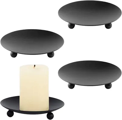 Productafbeelding van 4 stuks kaarsenborden, kaarsenhouders, onderzetters voor kaarsen, borden voor kerstkaarsen, geschikt voor tafeldecoraties voor bruiloftsfeesten