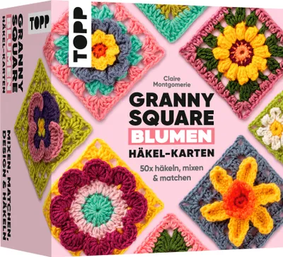 Obrázek produktu pro Granny Square Blumen Häkel-Karten (Deutsche Ausgabe)