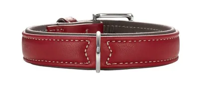 Produktbild von Hunter Halsband Canadian Elk 30 nickel Elchleder chili/Elchleder mokka, 21-25 cm