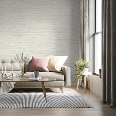 Produktbild von Tapete Steine M1-No.11455 Vliestapete Stein-Optik Weiß Grau Wohnzimmer Schlafzimmer