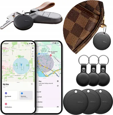 Image de 3x MiTag GPS locator MiLi DUO Android iOS + 3x Key ring case