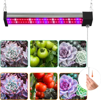 Productafbeelding van LED plantlamp met 58 LED's, 30 cm, volledig spectrum, geschikt voor tuin- en kasgebruik, 10W