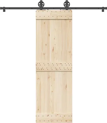 Produktbild von Schiebetürbeschlag-Set 200 cm Stahl Schwarz