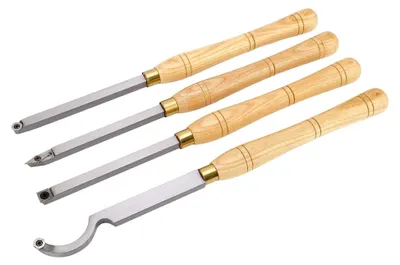 Produktbild von Holzbearbeitungs-Drehmaschinen-Werkzeug-Set, 4-teilig