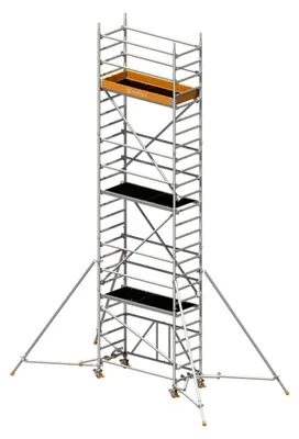 Produktbild von Alu-Fahrgerüst P2, ausziehbar, mit Gerüststützen, Arbeitsbühne 0,75x1,80 m, Arbeitshöhe 7,61 m