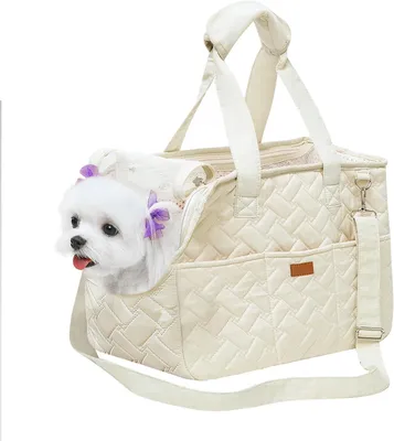 Immagine prodotto di Borsa trasportino per cani e gatti di piccola taglia, fino a 5 kg, pieghevole e traspirante, dimensioni 35 x 25 x 15,5 cm