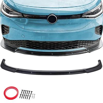 Productafbeelding van Voorbumperlip, spoiler, zwarte glans, voor VW ID.4 ID4 vanaf 2020