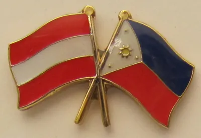 Produktbild von Oesterreich / Philippinen Freundschafts Pin Anstecker Flagge Fahne Nationalflagge