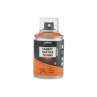 Produktbild von Pebeo 7A Aerosol Textilfarbe auf Wasserbasis, 100 ml, Orange