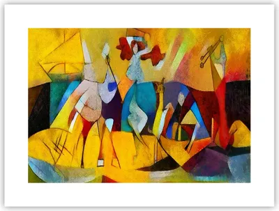 Produktbild von Poster - Poster ohne Rahmen - Abstraktion modern - 40x30 cm - Wand Bild - Wanddeko - Wandbilder - Kunstposter - Wandposter - Bilder - Kunstdruck - Wanddekoration - Wandbild - P2XAA40x30-3455