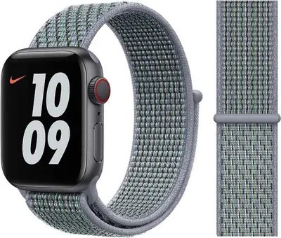 Produktbild von Original Apple Nike Sport Loop Armband 38/40/41mm MGQH3ZM/A Obsidian Mist