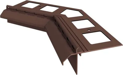 Produktbild von Renoplast Aluminium Traufprofil K20R Harzböden, Innenecke 135°, Braun