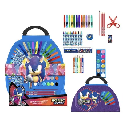 Image de Kit de dessin Sonic Coloriage fantaisie Kit de dessin pour enfants