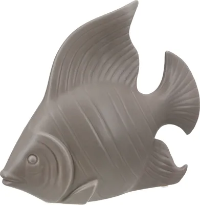 Produktbild von Gilde Figur, Fisch, "Matuso", Keramik, grau, VE 2, L. 10 cm, B. 30 cm, H. 27 cm Höhe: 27.00 cm Breite: 30.00 cm Tiefe: 10.00cm  55944