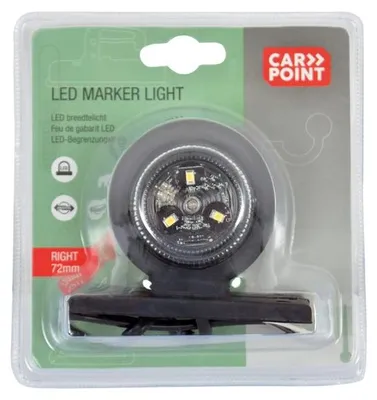 Zdjęcie produktu dla Przednie światło LED Carpoint prawe czerwono-białe 72 mm