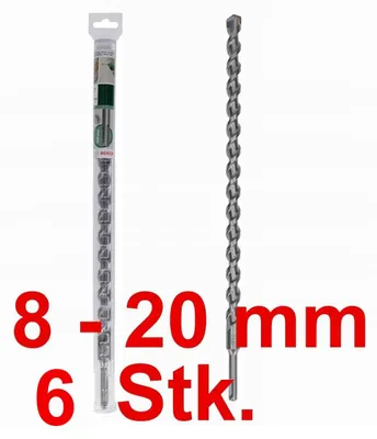 Produktbild von Bosch Set 6 x SDS plus Ø  8 - 20 mm x 400 x 460 mm  Hammerbohrer,8, 10, 12, 14, 16, 20 mm