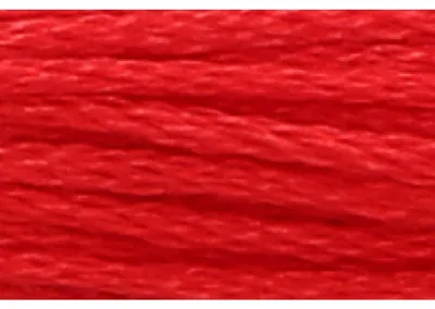 Image de Fil à tricoter Anchor Sticktwist, 8 mètres, rouge vif, en coton, couleur 9046, 6 brins