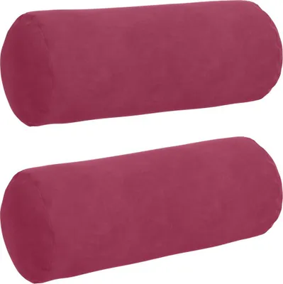 Immagine prodotto di vidaXL Cuscino bolster 2 pezzi rosso vino Ø 15 x 40 cm tessuto a coste