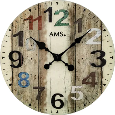 Zdjęcie produktu dla Zegar ścienny nowoczesny 40 x 40 x 4 cm - AMS Model: 9650